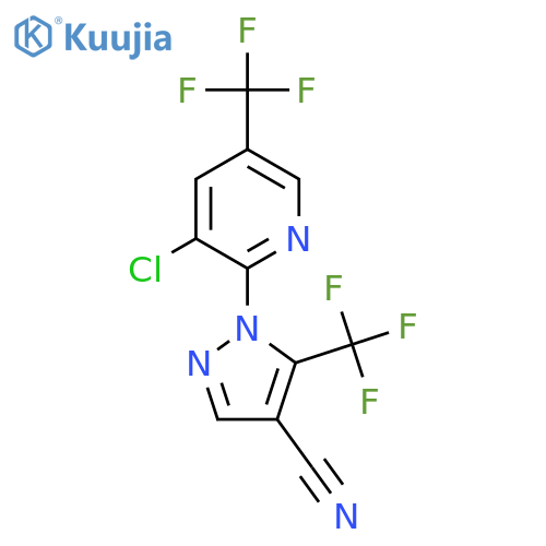 1-[3-Chloro-5-(trifluoromethyl)pyridin-2-yl]-5-(trifluoromethyl)pyrazole-4-carbonitrile structure