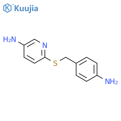 3-Pyridinamine, 6-[[(4-aminophenyl)methyl]thio]- structure