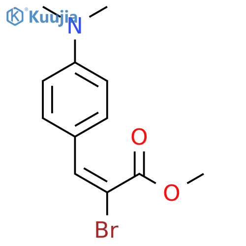 2-Propenoic acid, 2-bromo-3-[4-(dimethylamino)phenyl]-, methyl ester, (2E)- structure