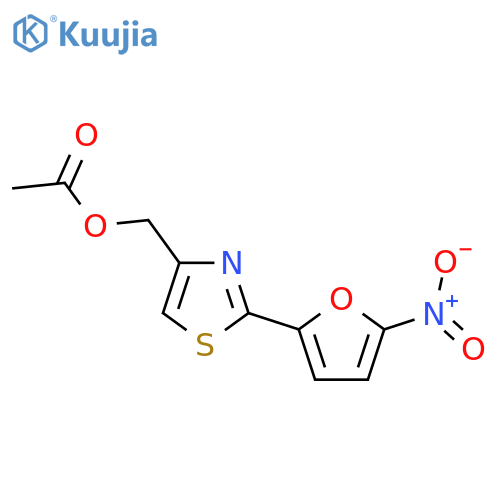 4-Thiazolemethanol, 2-(5-nitro-2-furanyl)-, acetate (ester) structure