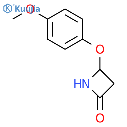 2-Azetidinone, 4-(4-methoxyphenoxy)- structure