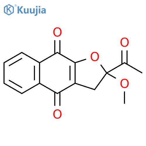 Naphtho[2,3-b]furan-4,9-dione, 2-acetyl-2,3-dihydro-2-methoxy- structure
