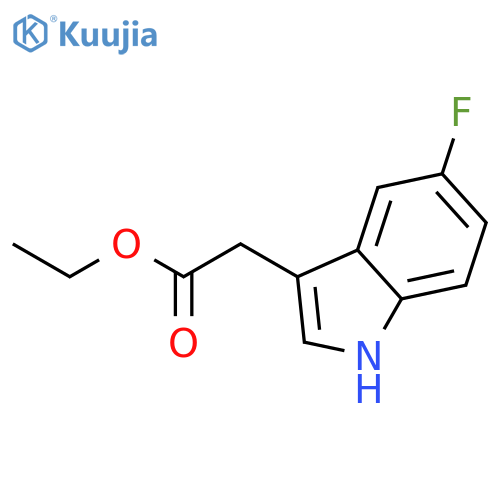 ethyl 2-(5-fluoro-1H-indol-3-yl)acetate structure