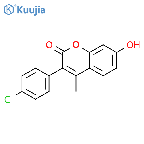 3-(4-chlorophenyl)-7-hydroxy-4-methyl-2H-chromen-2-one structure