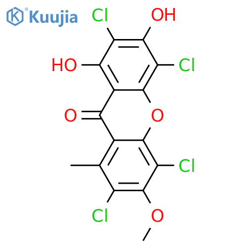 2,4,5,7-Tetrachloro-1,3,6-trihydroxy-8-methylxanthone; 6-Me ether structure