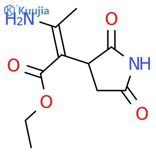 3-Pyrrolidineaceticacid, a-(1-aminoethylidene)-2,5-dioxo-,ethyl ester structure