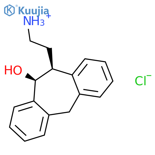 5H-Dibenzo[a,d]cyclohepten-10-ol,11-(ethylamino)-10,11-dihydro-, hydrochloride, cis- (8CI) structure