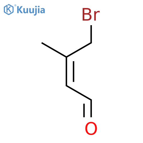 2-Butenal, 4-bromo-3-methyl-, (E)- structure