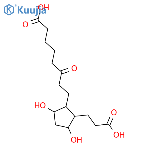 Cyclopentaneoctanoicacid, 2-(2-carboxyethyl)-3,5-dihydroxy-e-oxo- structure