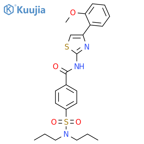 4-(dipropylsulfamoyl)-N-4-(2-methoxyphenyl)-1,3-thiazol-2-ylbenzamide structure
