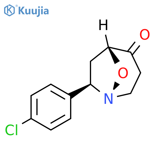8-Oxa-1-azabicyclo[3.2.1]octan-4-one, 7-(4-chlorophenyl)-, (1R,5R,7R)-rel- structure