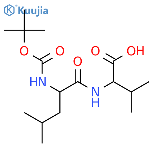 L-Valine, N-[N-[(1,1-dimethylethoxy)carbonyl]-L-leucyl]- structure
