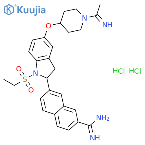2-Naphthalenecarboximidamide, 7-[(2R)-1-(ethylsulfonyl)-2,3-dihydro-5- structure