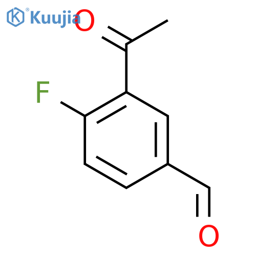 Benzaldehyde,3-acetyl-4-fluoro- structure
