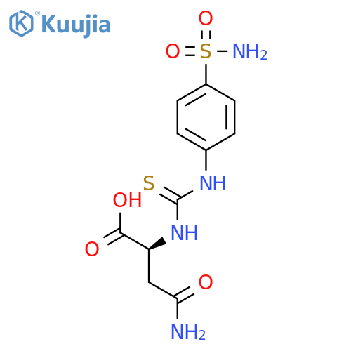 L-Asparagine, N2-[[[4-(aminosulfonyl)phenyl]amino]thioxomethyl]- structure