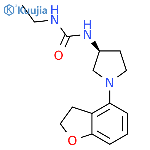 Urea, N-[(3S)-1-(2,3-dihydro-4-benzofuranyl)-3-pyrrolidinyl]-N'-ethyl- structure
