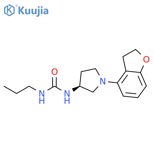 Urea, N-[(3S)-1-(2,3-dihydro-4-benzofuranyl)-3-pyrrolidinyl]-N'-propyl- structure