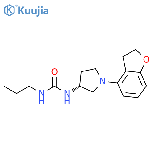 Urea, N-[(3R)-1-(2,3-dihydro-4-benzofuranyl)-3-pyrrolidinyl]-N'-propyl- structure