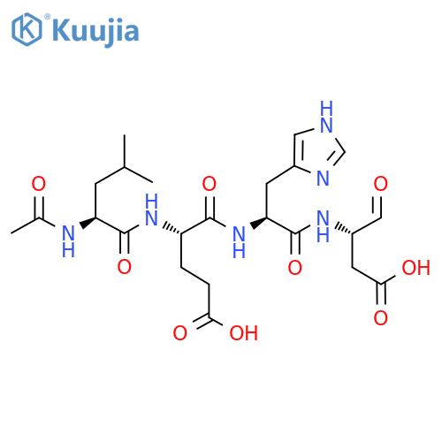Ac-Leu-Glu-His-Asp-aldehyde (pseudo acid) trifluoroacetate salt structure