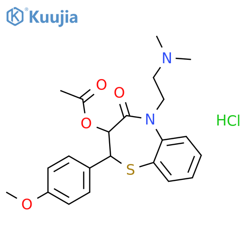 [(3R,4R)-6-(2-dimethylaminoethyl)-3-(4-methoxyphenyl)-5-oxo-2-thia-6-azabicyclo[5.4.0]undeca-7,9,11-trien-4-yl] acetate hydrochloride structure