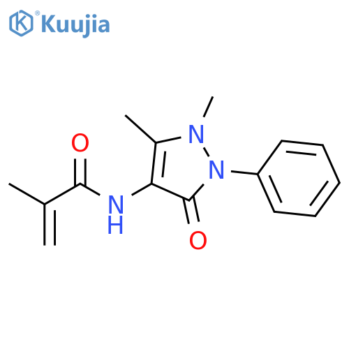 2-Propenamide, N-(2,3-dihydro-1,5-dimethyl-3-oxo-2-phenyl-1H-pyrazol-4-yl)-2-methyl- structure