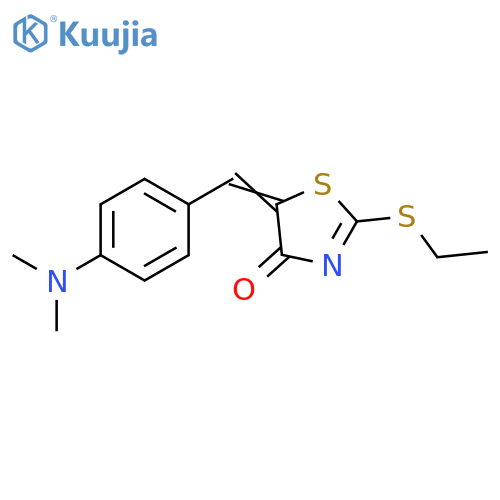 4(5H)-Thiazolone, 5-[[4-(dimethylamino)phenyl]methylene]-2-(ethylthio)- structure