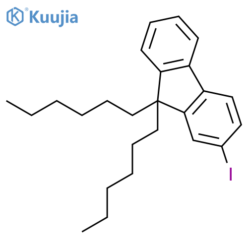 9H-Fluorene, 9,9-dihexyl-2-iodo- structure