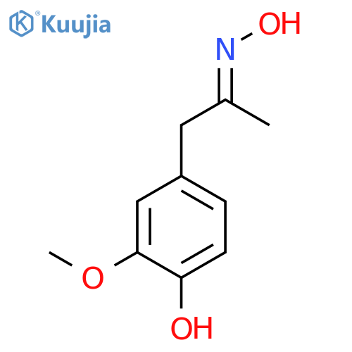 2-Propanone, 1-(4-hydroxy-3-methoxyphenyl)-, oxime structure