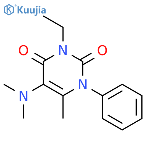 2,4(1H,3H)-Pyrimidinedione,5-(dimethylamino)-3-ethyl-6-methyl-1-phenyl- structure