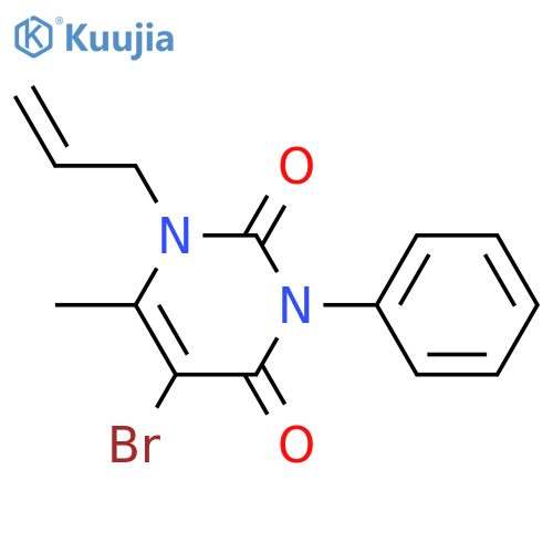 2,4(1H,3H)-Pyrimidinedione,5-bromo-6-methyl-3-phenyl-1-(2-propen-1-yl)- structure