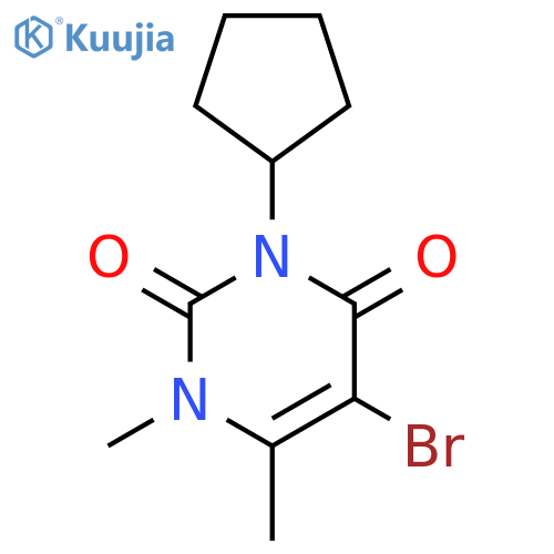 2,4(1H,3H)-Pyrimidinedione,5-bromo-3-cyclopentyl-1,6-dimethyl- structure