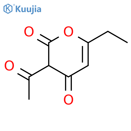 2H-Pyran-2,4(3H)-dione, 3-acetyl-6-ethyl- structure