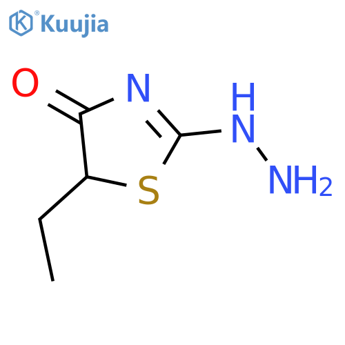 4(5H)-Thiazolone,5-ethyl-2-hydrazinyl- structure