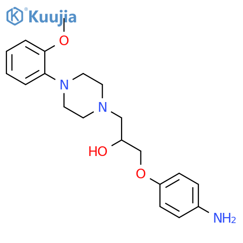 1-Piperazineethanol, a-[(4-aminophenoxy)methyl]-4-(2-methoxyphenyl)- structure