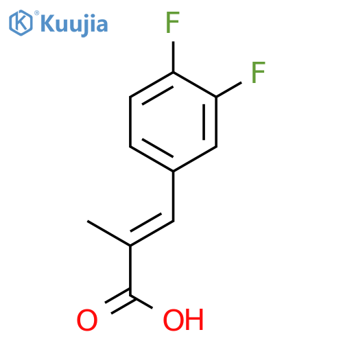 3-(3,4-difluorophenyl)-2-methylprop-2-enoic acid structure