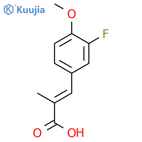 3-(3-fluoro-4-methoxyphenyl)-2-methylprop-2-enoic Acid structure