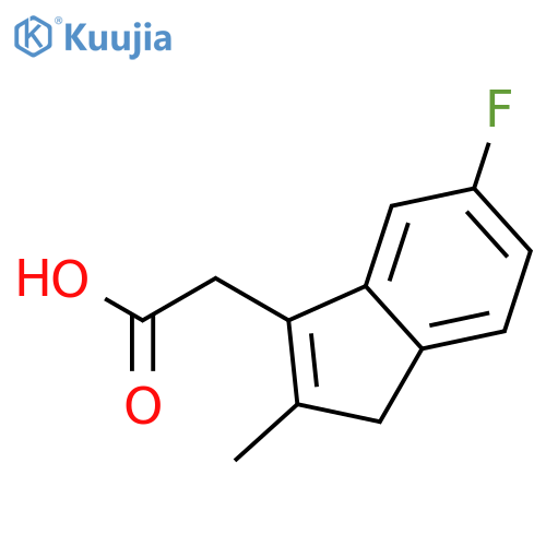 2-(5-fluoro-2-methyl-1H-inden-3-yl)acetic acid structure
