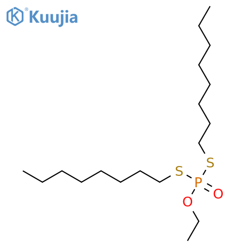 Phosphorodithioic acid, O-ethyl S,S-dioctyl ester structure