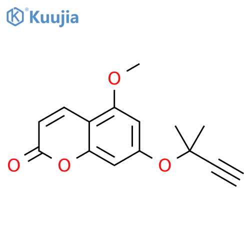 2H-1-Benzopyran-2-one, 7-[(1,1-dimethyl-2-propynyl)oxy]-5-methoxy- structure
