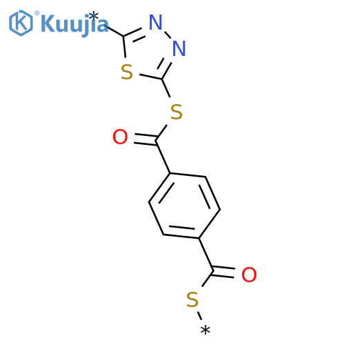 POLY[1,3,4-THIADIAZOLE-2,5-DIYLTHIO(CARBONYL)-1,4-PHENYLENECARBONYLTHIO] structure