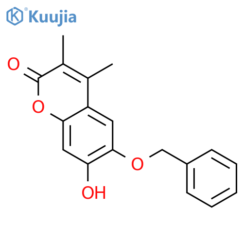 2H-1-Benzopyran-2-one, 7-hydroxy-3,4-dimethyl-6-(phenylmethoxy)- structure