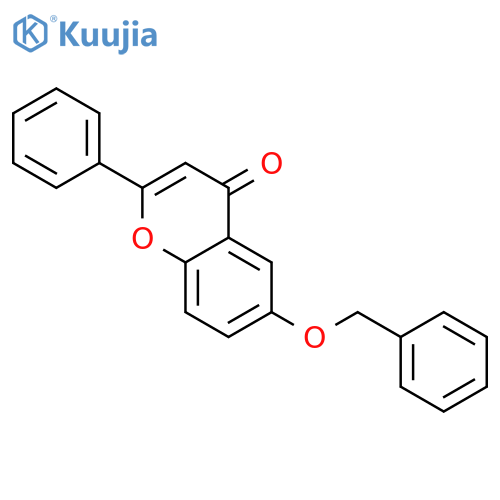 4H-1-Benzopyran-4-one, 2-phenyl-6-(phenylmethoxy)- structure