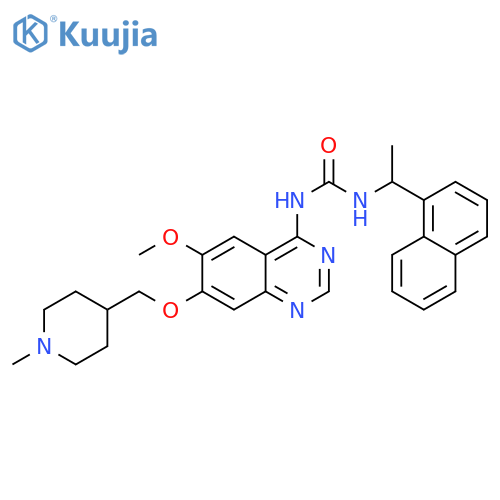 Urea,N-[6-methoxy-7-[(1-methyl-4-piperidinyl)methoxy]-4-quinazolinyl]-N'-[1-(1-naphthalenyl)ethyl]- structure