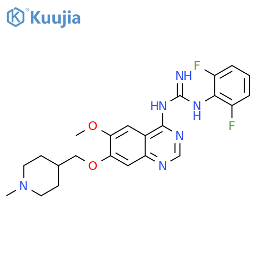 Guanidine,N-(2,6-difluorophenyl)-N'-[6-methoxy-7-[(1-methyl-4-piperidinyl)methoxy]-4-quinazolinyl]- structure