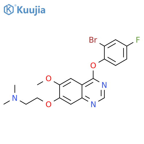 4-(2-bromo-4-fluorophenoxy)-7-(2-dimethylaminoethoxy)-6-methoxyquinazoline structure
