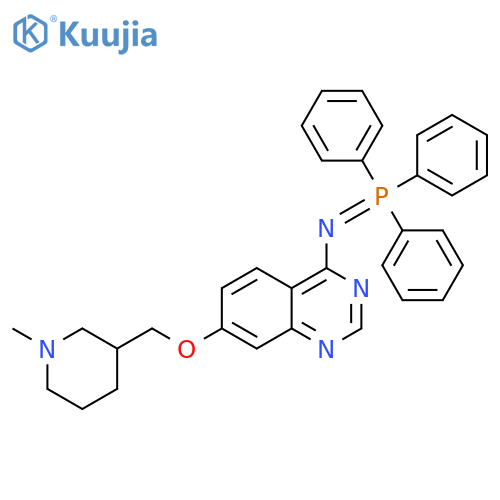 4-Quinazolinamine,7-[(1-methyl-3-piperidinyl)methoxy]-N-(triphenylphosphoranylidene)- structure
