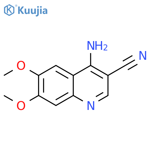 3-Quinolinecarbonitrile, 4-amino-6,7-dimethoxy- structure