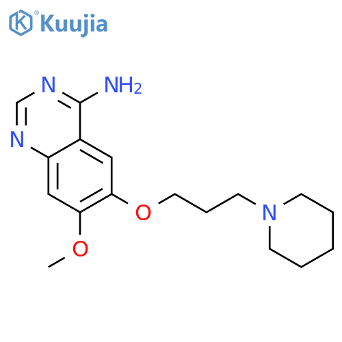 4-Quinazolinamine, 7-methoxy-6-[3-(1-piperidinyl)propoxy]- structure