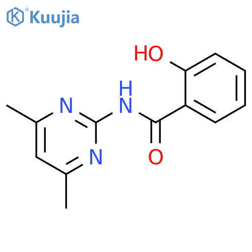 Benzamide, N-(4,6-dimethyl-2-pyrimidinyl)-2-hydroxy- structure