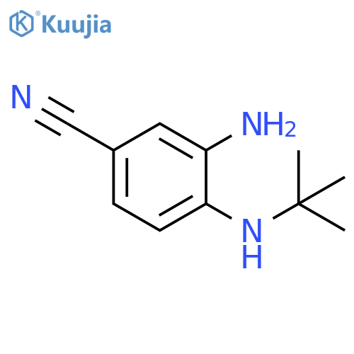 3-Amino-4-(tert-butylamino)benzonitrile structure